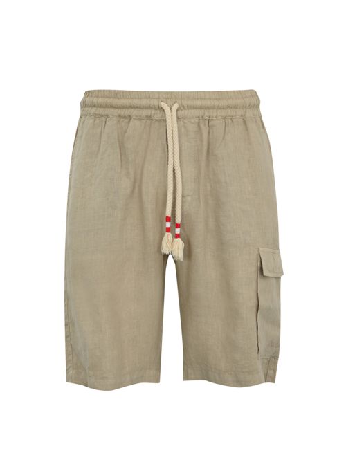Bermuda Marseille in lino beige Mc2 Saint Barth | MARSEILLE00275 LINEN 11